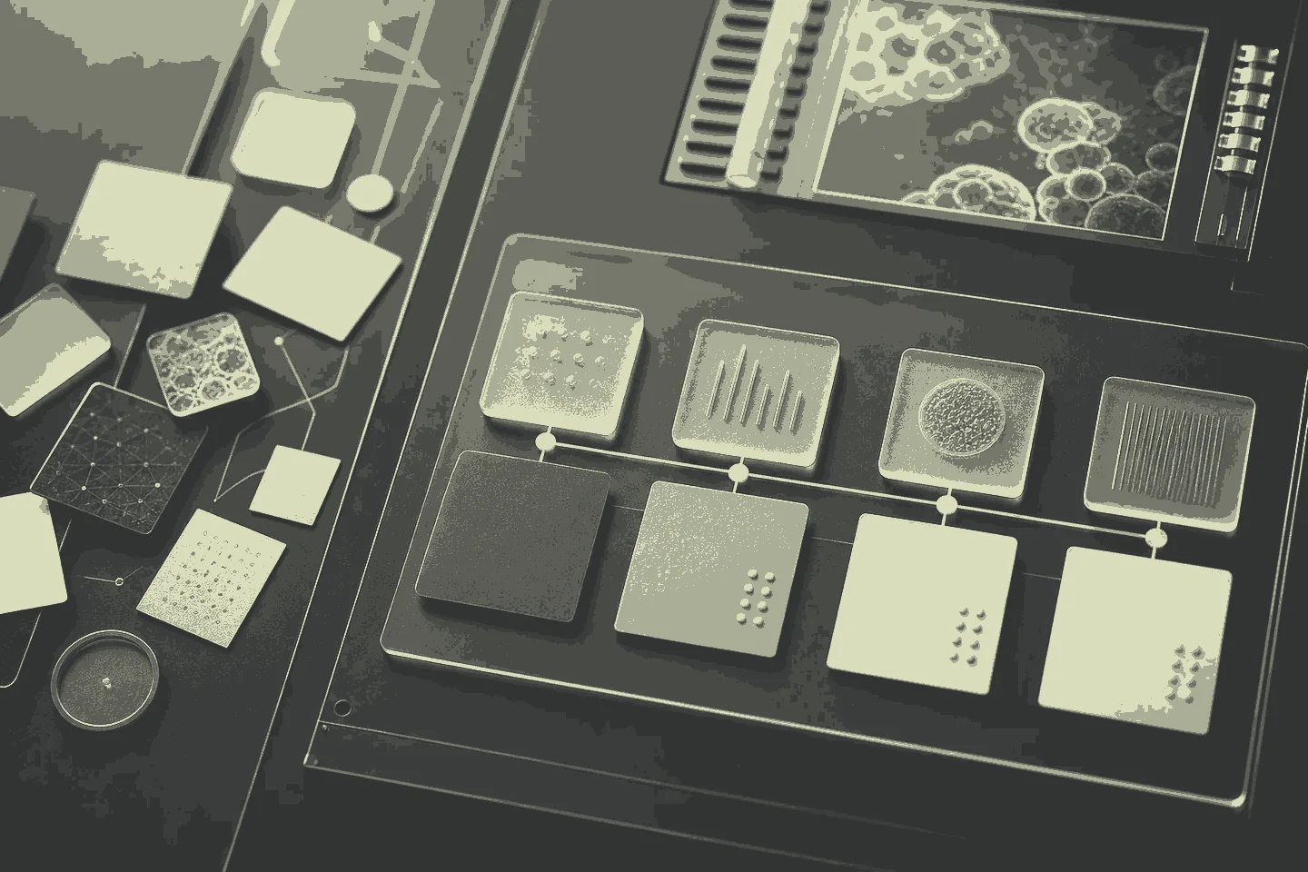 Semi-abstract healthcare workflows organized into requirements and decision paths